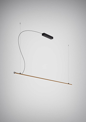 подвесной светильник бронзового оттенка с цилиндрическим корпусом