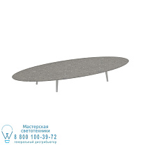 STYLETTO НИЗКИЙ СТОЛ ДЛЯ ГОСТИНОЙ 320X140CM АЛЮМИНИЕВЫЕ НОЖКИ БЕЛАЯ КЕРАМИЧЕСКАЯ СТОЛ CEPPO DOLOMITICA Royal Botania