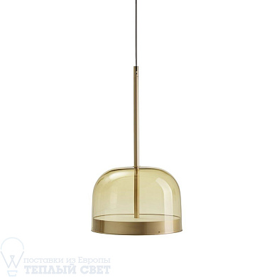 подвесной светильник с золотым основанием и стеклянным абажуром