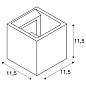 1000911 SLV SOLID CUBE QT14 WL black sandstone настенный светильник — фото 7