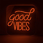 MLN002 Mullan неоновый акриловый светильник Good Vibes, 46 см, IP20 — фото 9