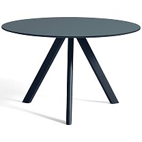 CPH 20 Ø120 см, столешница линолеум Smokey blue / каркас темно-синий дуб, лак на водной основе