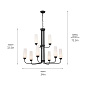 Truby 9 Light 2 Tier Chandelier Black люстра 52482BK Kichler — фото 11