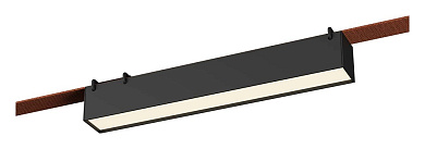 линейный трековый светильник черного цвета с узким корпусом для акцентного освещения ременной системы 48V