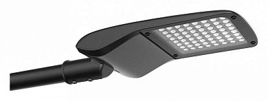 уличный консольный светильник с прямоугольным корпусом и рассеивателем