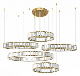 10135/5 Gold Loft It Crystal ring подвесная люстра с несколькими кольцами из хрусталя золотистого цвета