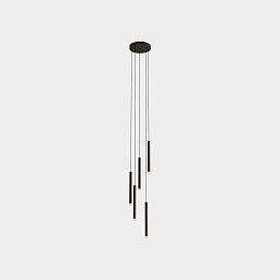 00-8317-60-60 Leds C4 Candle подвесной светильник с пятью подвесами в черно-золотистом исполнении