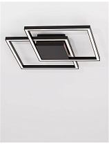 Matt Black Aluminium & Acrylic LED 25 Watt 220-240 Volt 1600Lm 3000K IP20 L: 46 W: 46 H: 6.5 cm