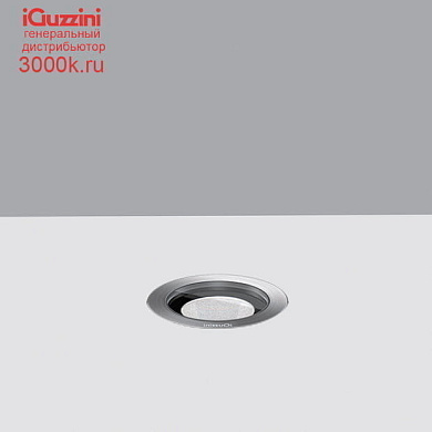 ES37 Light Up iGuzzini Floor-recessed Orbit luminaire D=74mm - Flush-mounted stainless steel frame - Warm White LED - Wide-Flood optic