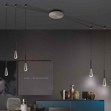 04706ANDHXXXX Elesi luce Iconic SP 5 luci LED люстра с пятью плафонами алюминий; чёрный