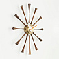 21501103 Spindle Vitra Часы настенные круглые с деревянными лучами — фото 1
