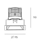 Sia Adjustable 115 Square Trim Leds C4 даунлайт — фото 2
