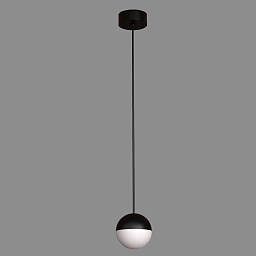 C38181N ACB Iluminacion Custo подвесной светильник с шаровым плафоном и металлическим каркасом, чёрный цвет