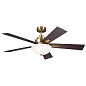 52" Vinea 5 Blade LED Indoor Ceiling Fan Brushed Natural Brass люстра-вентилятор 300345BNB Kichler — фото 7