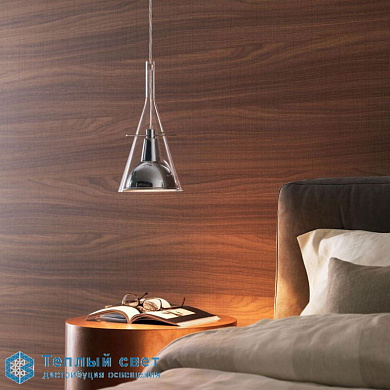 подвесной светильник с прозрачным абажуром в виде конуса