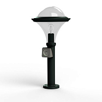 Dallas N° 7; Smoked polycarbonate E27 75W Plug; Slate grey