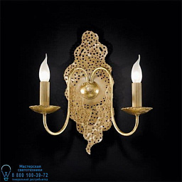 6857/A2 MM lampadari Rococo настенный светильник с двумя рожками в стиле рококо с золотым декором