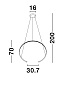 9010023 BREDA Novaluce светильник LED 30Вт 220В 1480Lm 3000K IP20