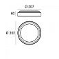 CA077DWHWDD Linea Light Iside 35 AP PL LED круглый потолочный светильник белый — фото 3