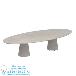Стол Conix 320x140см эллипс низкий обеденный из бетона Royal Botania