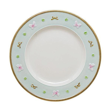 Butterfly aquamarine dinner plate тарелка, Villari