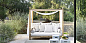 Jeko Мягкий садовый диван из тикового дерева с балдахином Gervasoni