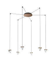 Tripla F41 6 luci Bronze Fabbian Tripla Настенно-потолочный светильник