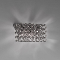 MINIGIOGALI WALL LAMP 2 CRYSTAL SMOKY GLOSSY CHROME E27 CE