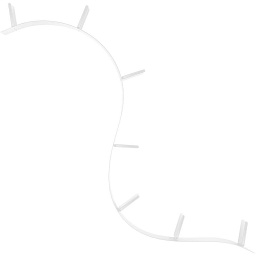 800303 Kartell Bookworm книжная полка изогнутой формы белого цвета