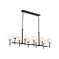 Ali 56.5" 10 Light Linear Chandelier Black люстра 52503BK Kichler