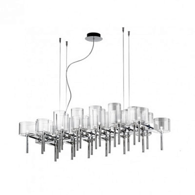 SPSPIL26GRCRG4L Axolight Spillray 26 SP современная дизайнерская люстра хром; серый