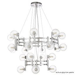 LUXURY SP16+8 CHROME Crystal Lux LUXURY люстра с множеством стеклянных плафонов на хромированном основании