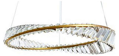 подвесная люстра с несколькими кольцевыми модулями и латунной отделкой