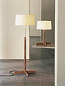 FADSA01 Santa & Cole FAD FLOOR LAMP: NATURAL OAK WOOD STRUCTURE. WHITE LINEN LAMP Торшер с абажуром — фото 6