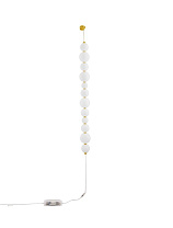 Dimmable Switch Gold Metal & Opal Glass LED 42 Watt 220-240 Volt 3958Lm 3000K IP20 Cable Length:490 cm D: 10 W: 9 H: 105 cm