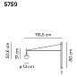 575918/11 Vibia Tempo 116,5 Встраиваемый - 5759 настенный светильник — фото 1