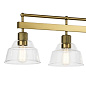 Eastmont 5 Light Linear Chandelier Brushed Natural Brass and Walnut Wood люстра 52404BNB Kichler — фото 9