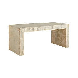 DW4002 Arteriors Marsh скамья или журнальный столик с деревянным каркасом и прямыми линиями