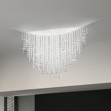 Kolarz FONTE DI LUCE 5310.10350.940 потолочный светильник матовый белый длина 120cm ширина 40cm высота 52cm 3 лампы cветодиодная лампа с регулировкой яркости