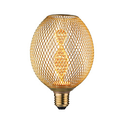 29088 Paulmann LED Globe декоративная светодиодная лампа овальной формы в латунной металлической сетке