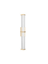 Triac Dimmable Brushed Gold Metal & Clear Acrylic LED 7 Watt 220-240 Volt 516Lm IP44 2700K L:46 W:9.1 H:4.6 cm
