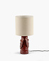 B1924015-305 Lighting By Marie Serax Настольная лампа с глянцевым красным основанием и текстильным абажуром — фото 6