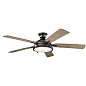 60" Hatteras Bay Fan Anvil Iron люстра-вентилятор 310017AVI Kichler — фото 4