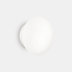 158907 Ideal lux Bubble настенный уличный светильник белого цвета с полусферическим корпусом