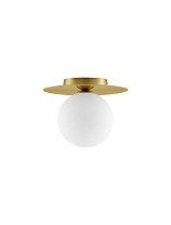 Opal Glass Gold Metal LED G9 1x5 Watt 100-240Volt IP20 Bulb Excluded D: 23 H: 18 cm