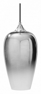 подвесной светильник в форме вытянутой капли цвета хром
