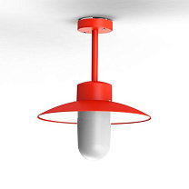Belcour N° 2; Frosted glass E27 60W; Traffic red