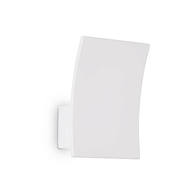 настенный светильник с изогнутым белым корпусом для направленного освещения вверх-вниз