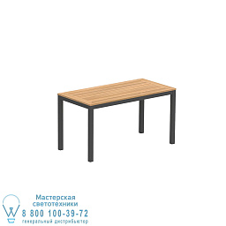 Taboela table 140x70cm stainless steel & teak top Royal Botania Taboela уличный стол