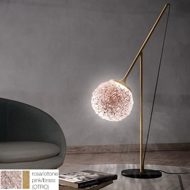 CRISTGLOB-LPOTRO27K Icone Cristalglob LAMPADA TAVOLO 9W 2700K OTTONE- SFERA ROSA Настольная лампа
